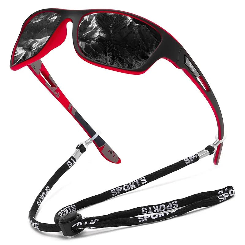 Polarized Tactical Sunglasses w/ Retention Strap – Military-Grade UV Protection for Hunting, Driving, and Outdoor Survival