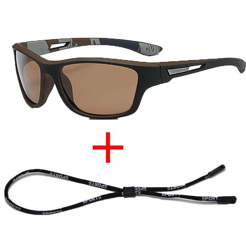Polarized Tactical Sunglasses w/ Retention Strap – Military-Grade UV Protection for Hunting, Driving, and Outdoor Survival