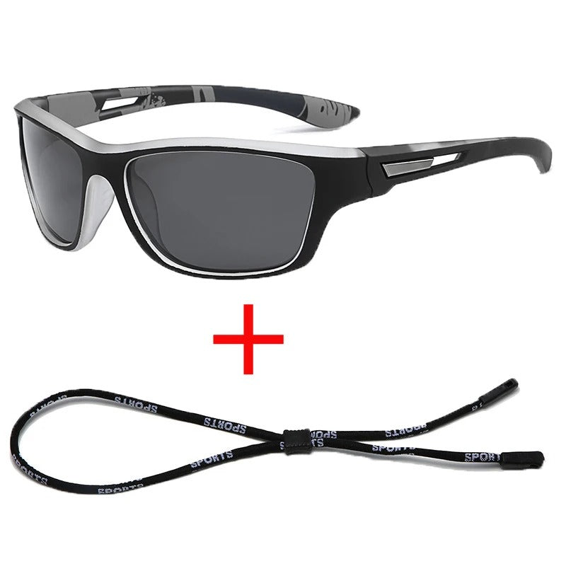 Polarized Tactical Sunglasses w/ Retention Strap – Military-Grade UV Protection for Hunting, Driving, and Outdoor Survival