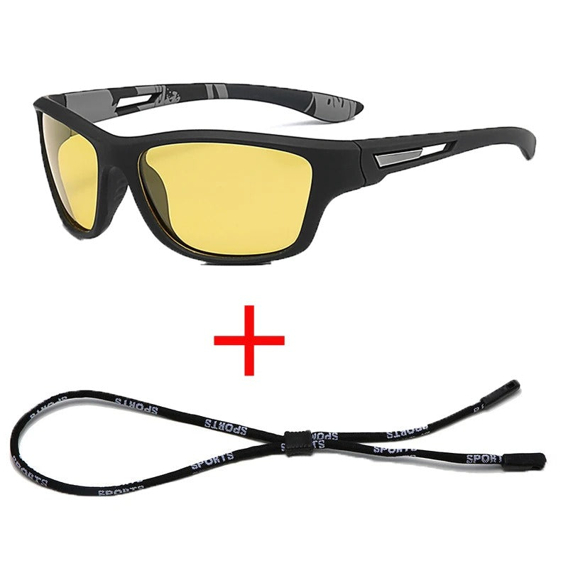 Polarized Tactical Sunglasses w/ Retention Strap – Military-Grade UV Protection for Hunting, Driving, and Outdoor Survival