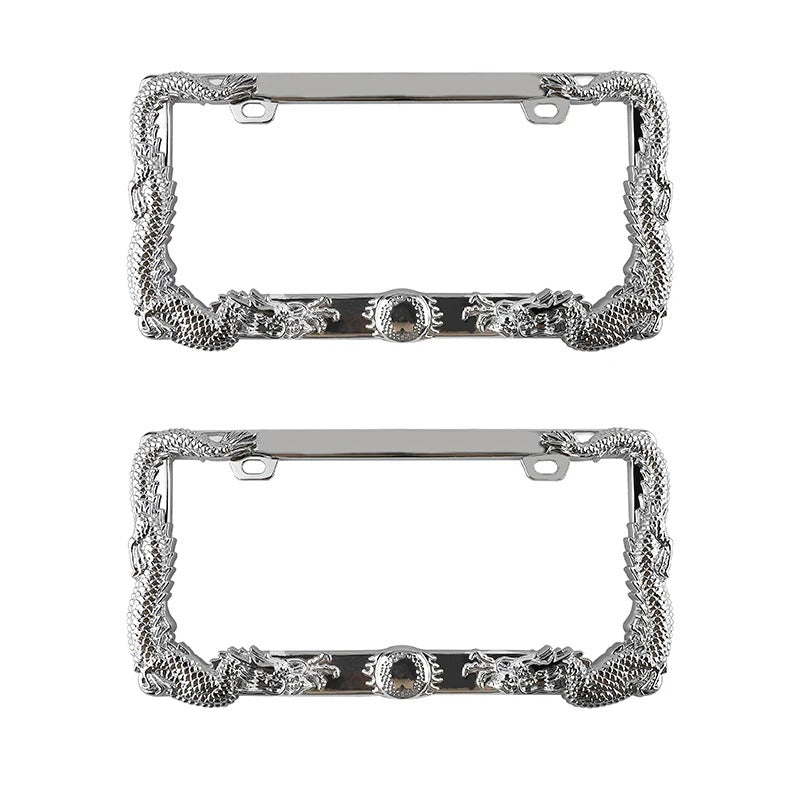 Battle-Ready 2-Pack License Plate Frames – Unleash Your American Spirit!