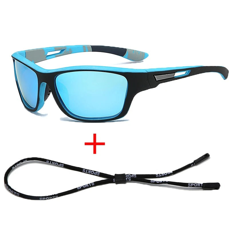 Polarized Tactical Sunglasses w/ Retention Strap – Military-Grade UV Protection for Hunting, Driving, and Outdoor Survival