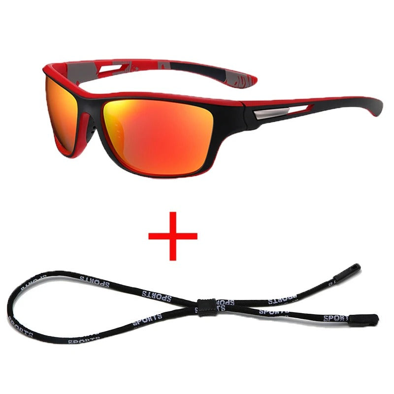 Polarized Tactical Sunglasses w/ Retention Strap – Military-Grade UV Protection for Hunting, Driving, and Outdoor Survival