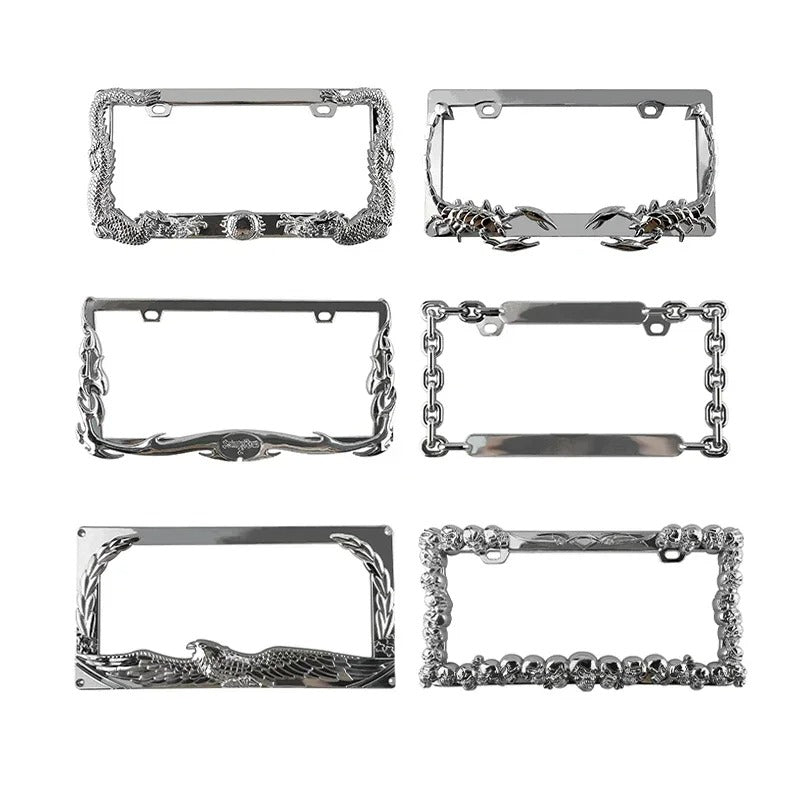 Battle-Ready 2-Pack License Plate Frames – Unleash Your American Spirit!