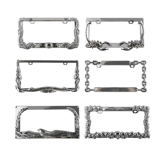 Battle-Ready 2-Pack License Plate Frames – Unleash Your American Spirit!