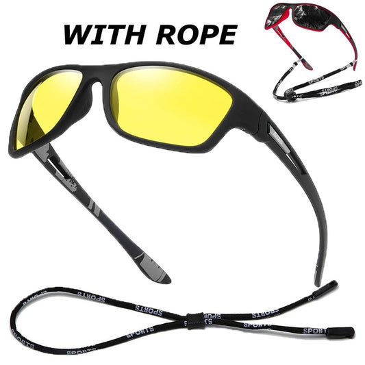 Polarized Tactical Sunglasses w/ Retention Strap – Military-Grade UV Protection for Hunting, Driving, and Outdoor Survival