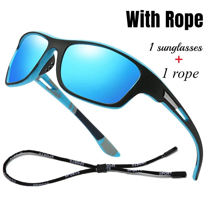 Polarized Tactical Sunglasses w/ Retention Strap – Military-Grade UV Protection for Hunting, Driving, and Outdoor Survival