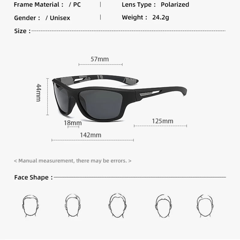 Polarized Tactical Sunglasses w/ Retention Strap – Military-Grade UV Protection for Hunting, Driving, and Outdoor Survival