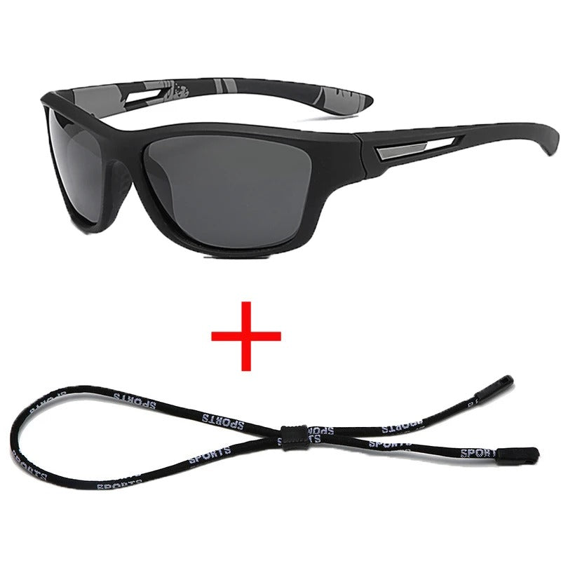 Polarized Tactical Sunglasses w/ Retention Strap – Military-Grade UV Protection for Hunting, Driving, and Outdoor Survival