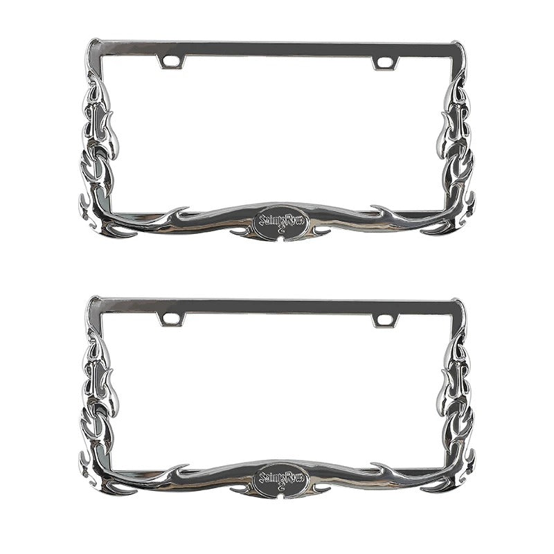 Battle-Ready 2-Pack License Plate Frames – Unleash Your American Spirit!